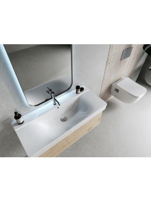 Turkuaz Seramik Turkuaz Yeni Mona Etajer Uyumlu Lavabo 60*45 cm