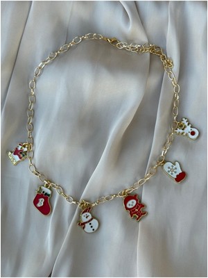 Hercy Yılbaşı Kolyesi | Christmas Necklace | Chain Necklace | Yılbaşı Charm Kolye | Kardan Adam Figür