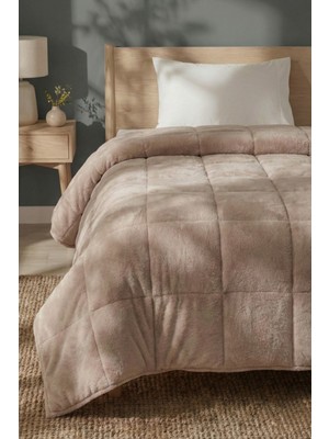 Nart Home Wellsoft Tek Kişilik Yorgan Çift Taraflı Bej 155x215