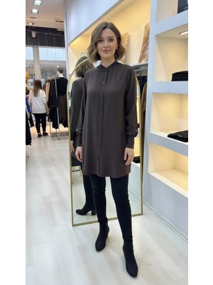 Invee Elsa Gömlek Kahve 7221