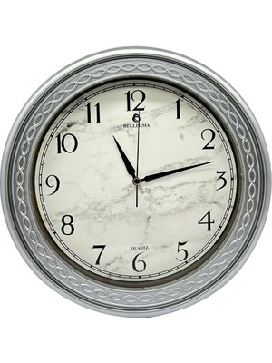 Delixa Bellisima BL-1059 Serisi Klasik Kadran Sessiz Akar 30 cm Duvar Saati Gri