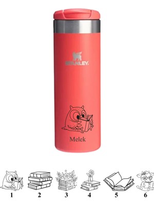 Kişiye Özel Stanley The Aerolight Transit Mug 0.47 Lt / 16 Oz Özel Isimli Turuncu