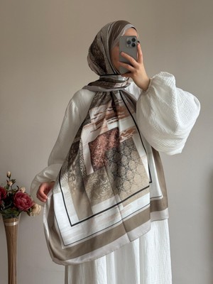 Qalortex Scarf Etro Desen Şal-Haki
