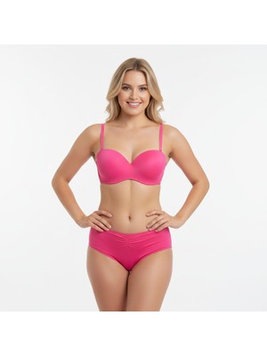 Bonbon Kadın Straplez Mercan Rengi Sütyen Külot 2'li Takım BB2245