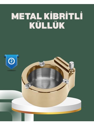 Astraltech Yeniden Doldurulabilir Çakmaklı Küllük Dayanıklı Yapı