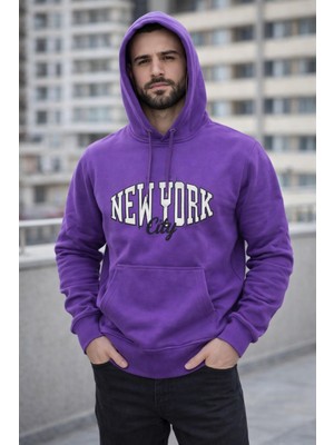 New York Baskılı Oversize Unisex Sweatshirt