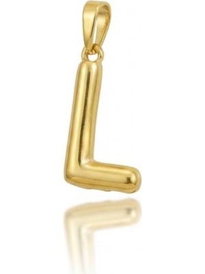 Hakan Mücevherat L Harfi Balon Model 14 Ayar Kolye Ucu