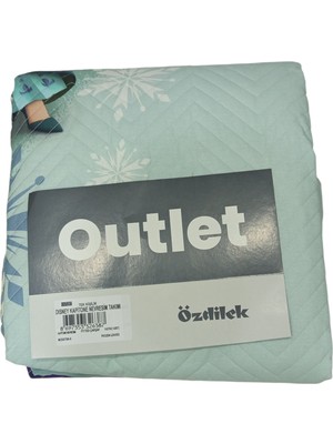 Özdilek (Outlet) Tek Kişilik Kapitoneli Nevresim Takımı - Çok Amaçlı Set Frozen Leaves