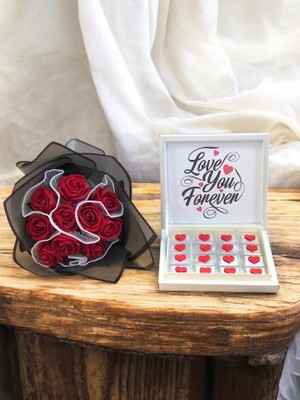 Masalsı Concept  Sevgiliye Özel Hediye 14 Şubat'a Özel 10 Gül Buketi Sevgililer Günü Hediyesi