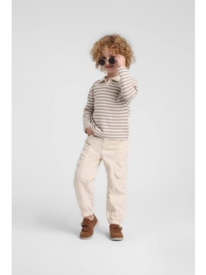 Escabel Bebek Dokuma Pantolon 1-5 Yaş Bej