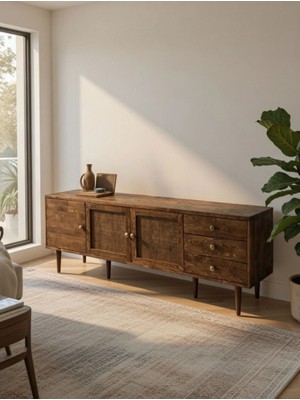 Vienna Masif Ahşap Hazeranlı Konsol, Tv Ünitesi