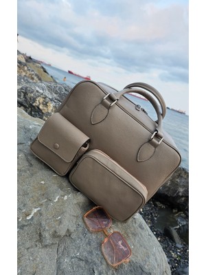 Valentina Victoria Büyük Boy Yolculuga Uygun Hakiki Deri Valiz Çanta.