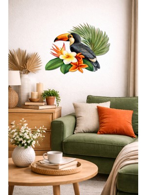 Şımartan Ahşap Tukan Kuşu Duvar Süsü