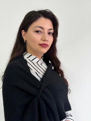 Blackbird Luxe Içten Geçirmeli Triko Üçgen Şal