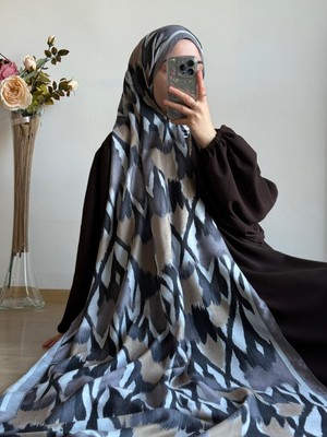 Qalortex Scarf Zebra Desen Şal-Vizon