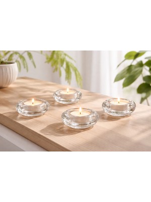 IKEA Bladfagel Tealight Modern,pinterest,viral Çiçek Şeklinde 1 Adet Mumluk ve 1 Adet Mum 3cm Pembe