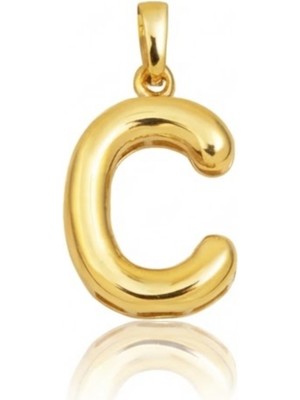 Hakan Mücevherat C Harfi Balon Model 14 Ayar Kolye Ucu