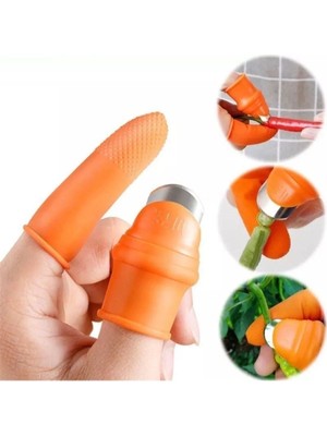 Akıllı Durak Pratik Baş Parmak Koruyucu Eldiven Sebze Meyve Soyucu Kesme Ayıklayıcı Silikon Aparat (491)
