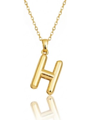 Hakan Mücevherat H Harfi Balon Model 14 Ayar Altın Kolye