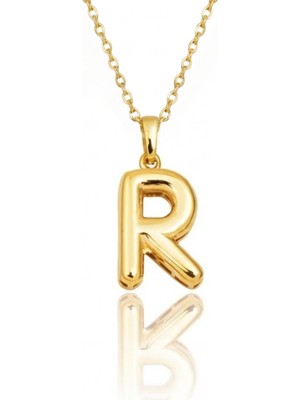 Hakan Mücevherat R Harfi Balon Model 14 Ayar Altın Kolye