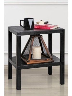 Vizka 2 Raflı Dikey Raf Düzenleyici , Plastik Raf Ünitesi , Banyo, Mutfak Rafı / Siyah