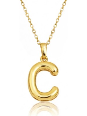 Hakan Mücevherat C Harfi Balon Model 14 Ayar Altın Kolye