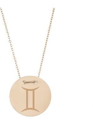 Hakan Mücevherat İkizler Burç 14 Ayar Altın Kolye