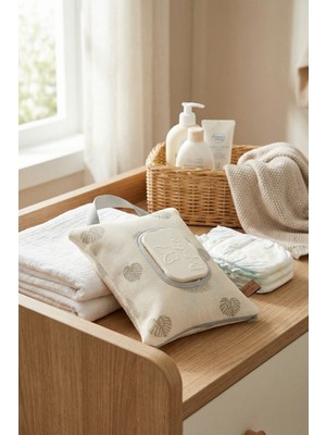 Hamur Askılı Taşınabilir Anne Bebek Fermuarlı Islak Mendil Kılıfı Bebek Arabası Beşik Kenarı Çanta Melis