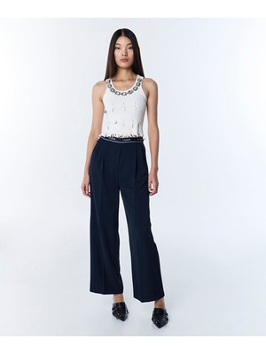 Twist Sloganlı Wıde Leg Pantolon TS1260003139015
