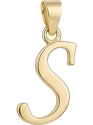 Hakan Mücevherat S Harfi El Yazısı 14 Ayar Kolye Ucu