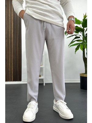 Edwox Erkek Asimetrik Kesim Daralan Paça Pantolon Gri EDW437