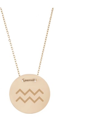 Hakan Mücevherat Kova Burç 14 Ayar Altın Kolye