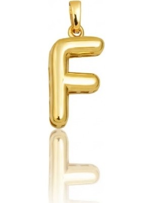 Hakan Mücevherat F Harfi Balon Model 14 Ayar Kolye Ucu