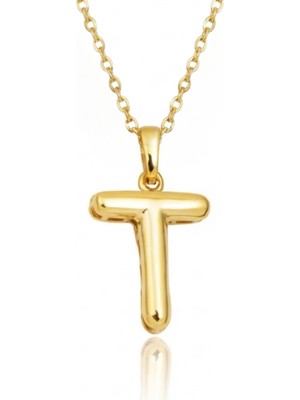 Hakan Mücevherat T Harfi Balon Model 14 Ayar Altın Kolye