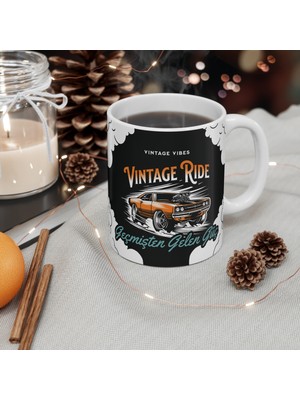 Tişört Kodu Vintage Ride Kupa – Geçmişten Gelen Güç | Araba Tutkunlarına Özel Tasarım Kupa