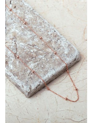 Sümer Telkari Rose Toplu 925 Ayar Gümüş Zincir Kolye 8108