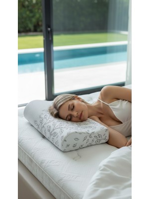 Visco Happy Viscohappy Boyun Destekli Ortopedik Medikal Exclusive %100 Visco Yastık 50X32X10-8 cm