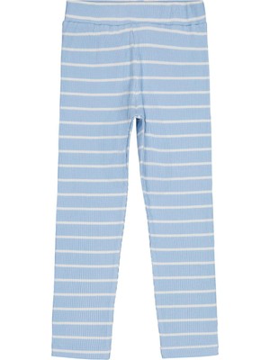 Civil Girls Çizgili 6-9 Yaş Tayt - Mavi 9-10 Yaş