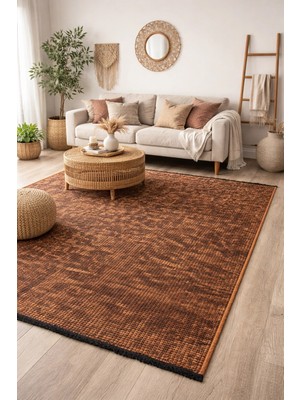 Hoom Rugs Vintage Vtg 101 Taba Dekoratif Yıkanabilir Kilim