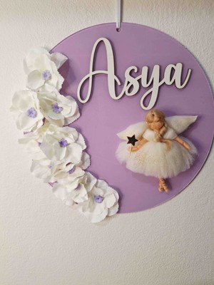 Seka Pleksi Peri Kızlı Kapı Süsü 30 cm