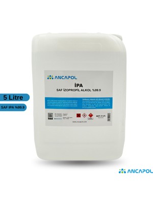 ANCAPOL 5 Lt %99,9 Saf Ipa Izo Propil Alkol Temizlik Solventi (Izopropıl)