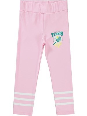 Civil Girls Tenis Baskılı 6-9 Yaş Tayt - Pembe 8-9 Yaş