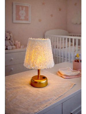 Pera Puffy Pilli Masa Lambası Metal Ayaklı