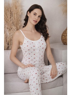 Pemilo Kadın 2028-5 Likralı Askılı Pijama Takımı