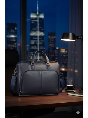 Pierre Cardin 01PC001116 Unisex Evrak & Laptop Uyumlu Omuz Askılı Lacivert Çanta