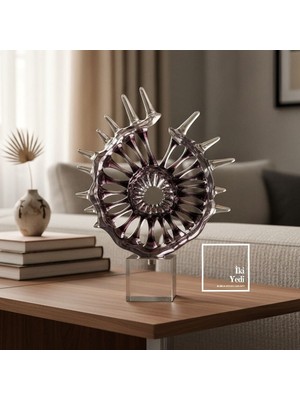 İki Yedi Konsept Corinthus Cam Kaideli Epoksi Dekoratif Obje, Modern Salon Aksesuarı, Lüks Ev & Ofis Hediyesi Luxury