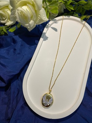 Normadia El Işçiliği Çelik Taşlı Anka Kuşu Kolye, 50 cm Uzunluk