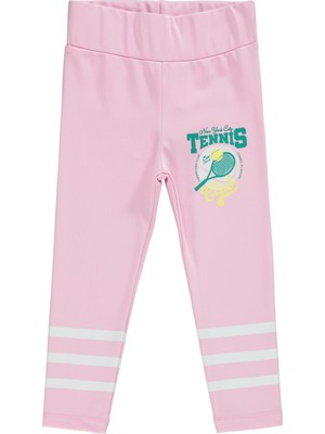 Civil Girls Tenis Baskılı 2-5 Yaş Tayt - Pembe 2-3 Yaş