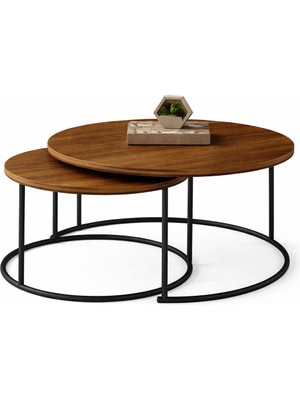 İnura Global Garda Siyah Yavrulu Orta Sehpa Takımı