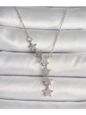 Normadia Zirkon Taşlı Yıldız Model Çelik Kadın Kolye, Şık ve Zarif Tasarım